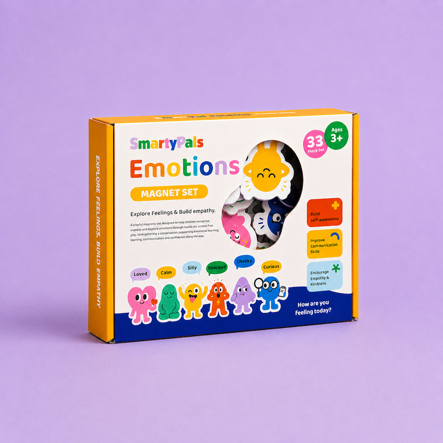 SmartyPals Emotions Magnet Set, colourful feelings magnets that help children name big feelings through play