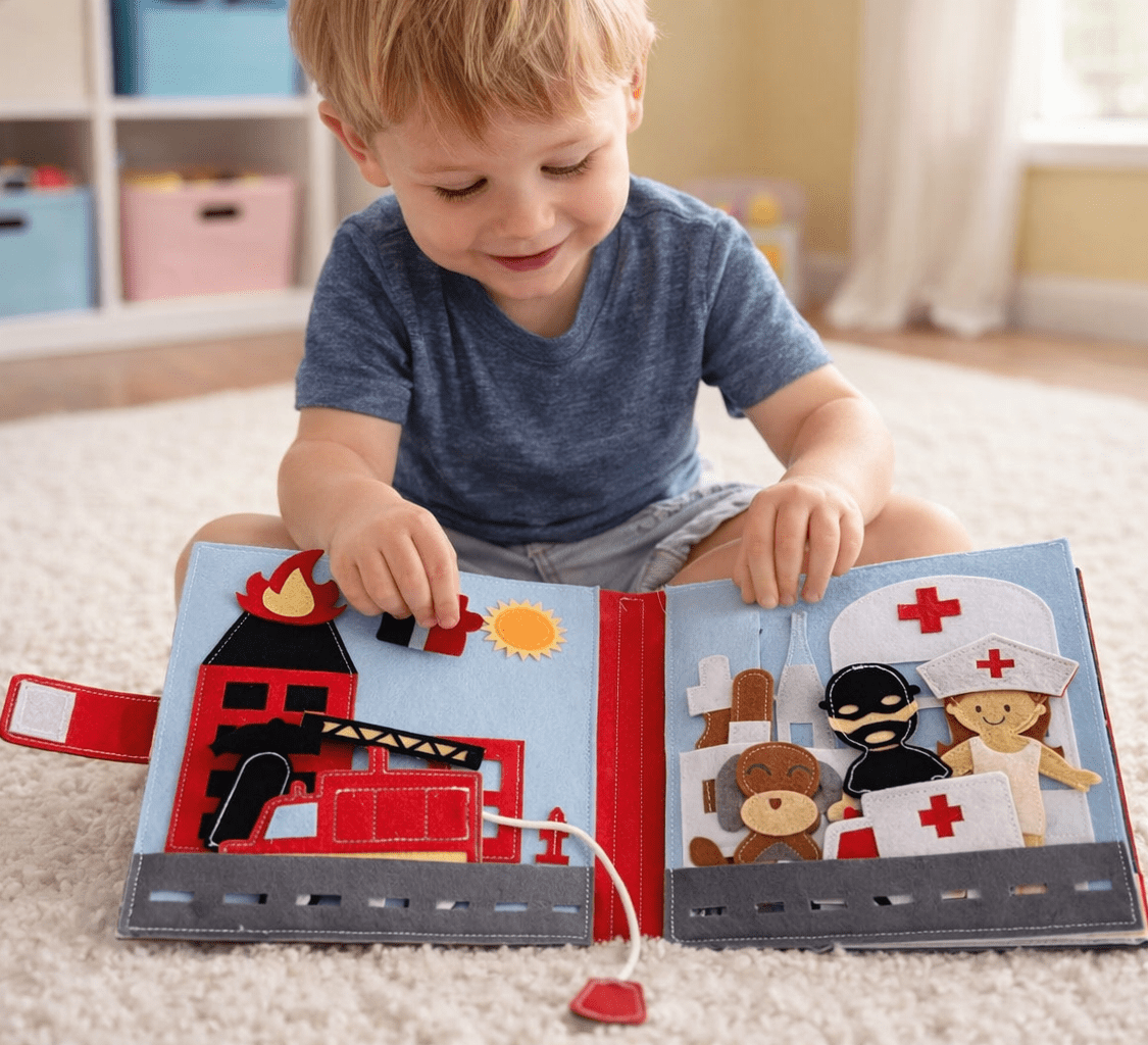 Little Role Players Felt Busy Book | Screen - Free Dress - Up Activity Book for Kids - Smartypals