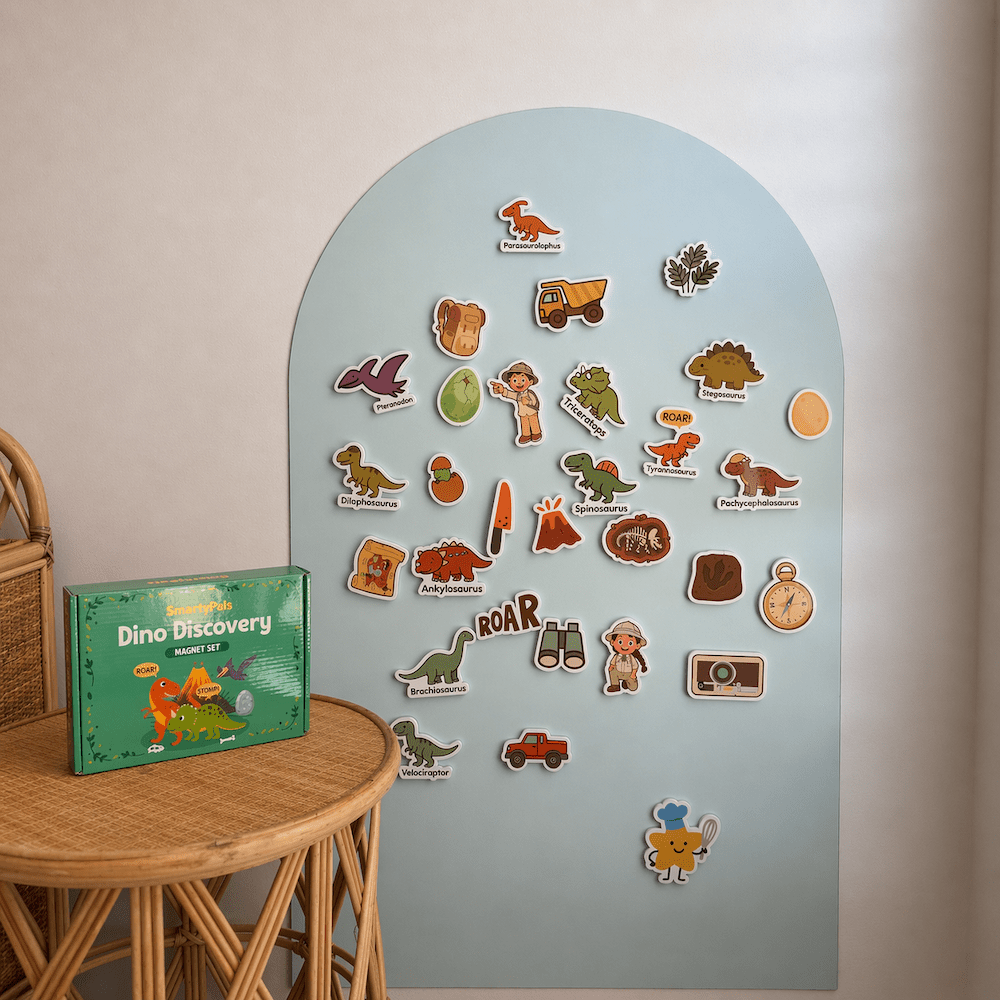 Dino Discovery Magnet Set | Dinosaur Magnets for Kids Imaginative Play - Smartypals