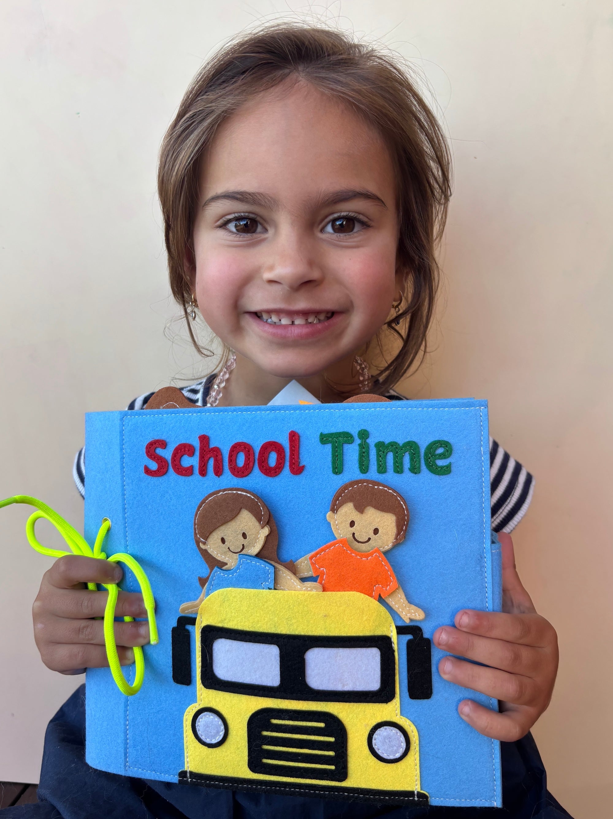 School Time Felt Busy Book | Screen - Free Educational Activity Book for Kids - Smartypals