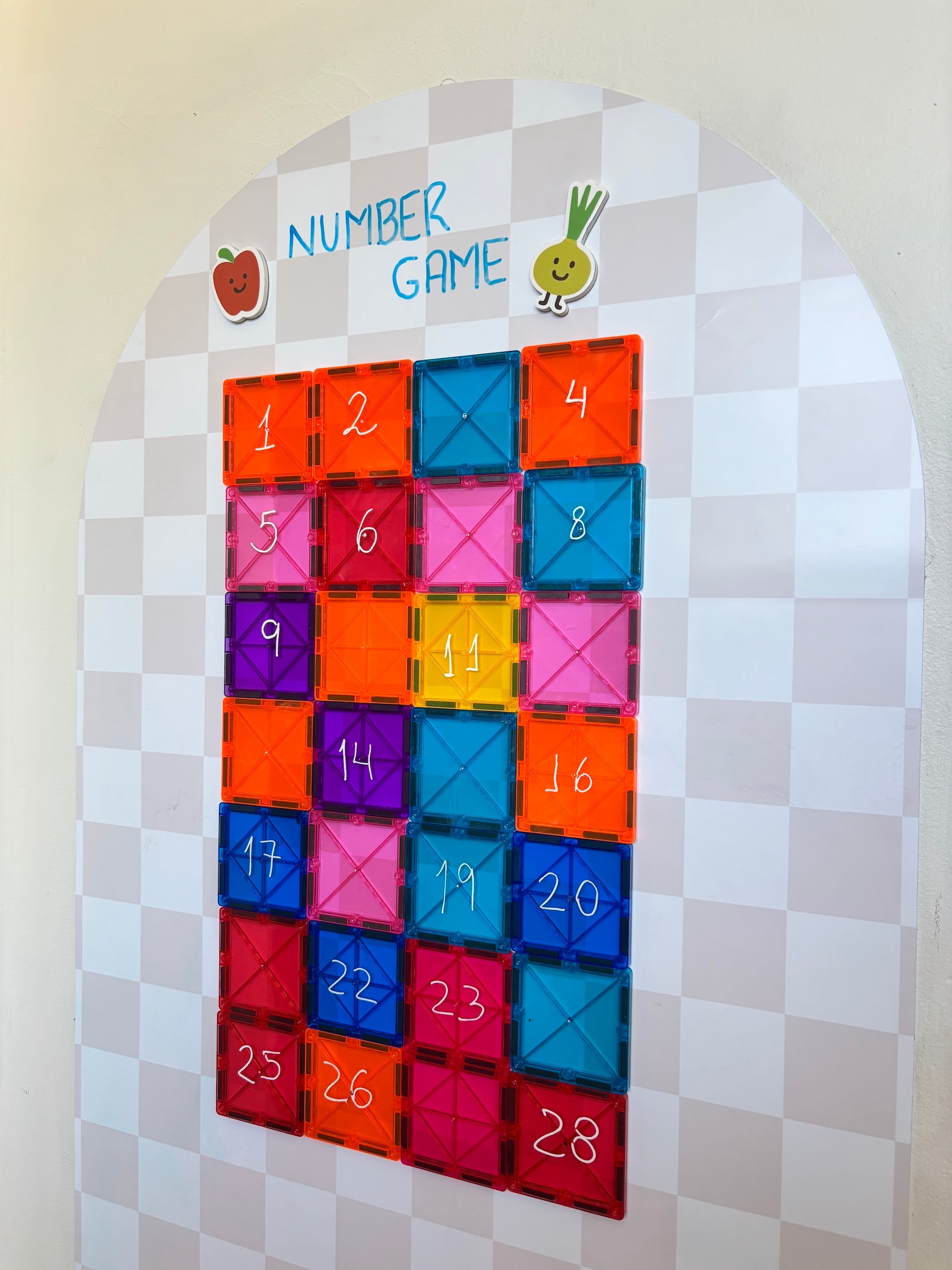 Magnetic Playwall in playroom