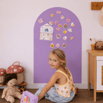 Purple Magnetic Playwall in kids room