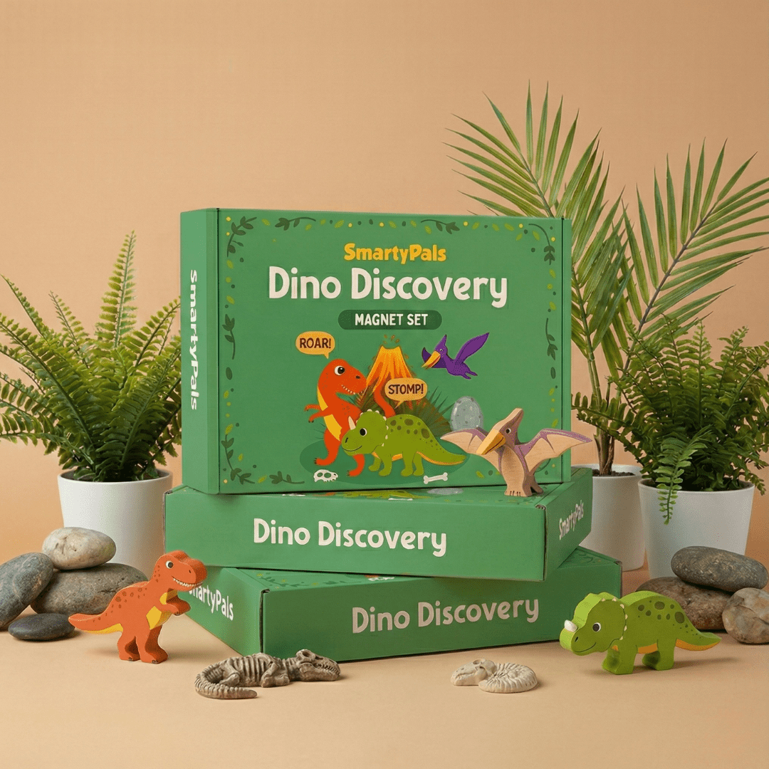 Dino Discovery Magnet Set | Dinosaur Magnets for Kids Imaginative Play - Smartypals