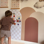 Checkered Magnetic Playwall in use